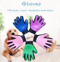 Gants de toilettage pour animaux de compagnie en silicone écologique à 180 picots, très demandés, pour l'élimination des poils de chats et de chiens