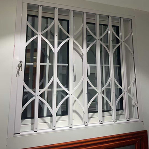 <span class=keywords><strong>Design</strong></span> moderno antifurto porta di sicurezza in lega di alluminio retrattile con scorrevole pieghevole e griglia di sicurezza per l'ingresso del centro commerciale - Product Image 1