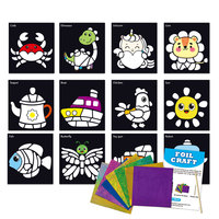 Enfants fait à la main bricolage dessin animé mignon magique transfert autocollants coloré feuille amusant Art Kit pour enfants magique art peintures