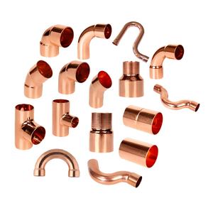 定制铜90度弯头配件15毫米制冷剂自焊料铜空气配件 - Product Image 6
