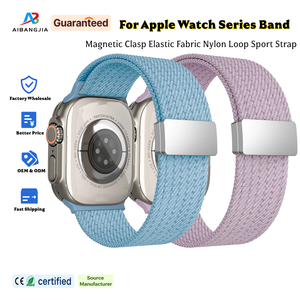 Correa Elástica de Nailon con Cierre Magnético para Relojes Apple, Correa Deportiva para Hombre y <span class=keywords><strong>Mujer</strong></span>, Tela Elástica para iWatch Series - Product Image 1