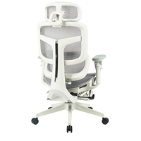 Chaise de bureau exécutive ergonomique pivotante moderne et confortable à dossier haut en maille avec repose-pieds, pour mobilier commercial de fabricant