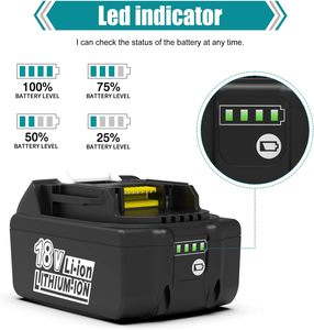 Xnjtg 8.0ah Pin thay thế tương thích 18V <span class=keywords><strong>Lithium</strong></span> <span class=keywords><strong>Ion</strong></span> hình trụ Pin cho bl1860b bl1850b bl1840b - Product Image 4