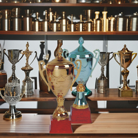 Trophée en métal personnalisé en gros, design sur mesure, prix abordable, en bronze, avec logo, artisanat métallique, art populaire européen, emballage, cadeaux pour événements sportifs VIP et concours