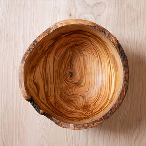 Legno di <span class=keywords><strong>ulivo</strong></span> Rustico <span class=keywords><strong>Ciotola</strong></span> di Frutta, 9 Pollici Wide Legno di <span class=keywords><strong>Ulivo</strong></span> con Burled Grano e Semi di Corteccia di Bordo - Product Image 6