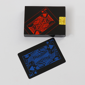 Nuove Carte da Poker Personalizzate Impermeabili in Plastica PVC Nera, Carte da Gioco Classiche per Trucchi di Magia - Product Image 4