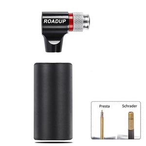 Pompe à <span class=keywords><strong>CO2</strong></span> portable en alliage d'aluminium pour vélo de <span class=keywords><strong>route</strong></span>, valve Presta et Schrader, mini-pompe à main <span class=keywords><strong>gonfleur</strong></span> - Product Image 4