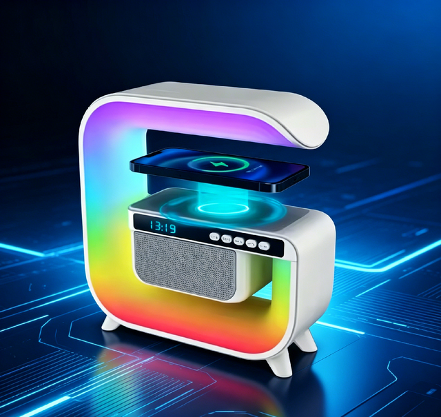 2026 New G3 Mini Wireless Charging RGB LED Night Light Alarm Clock for Computer and Mobile Phone Use for Home