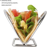 Support à tacos en acier inoxydable personnalisé, très demandé, pour tortillas, burritos, fêtes et restaurants