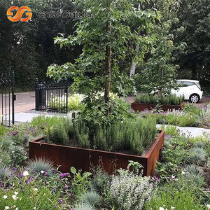 Phong hóa corten thép lớn lên vườn Giường không Flex hình chữ nhật thiết kế - Product Image 3