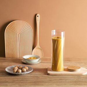 Modern 50oz <b>Glass</b> Storage Canister Square <b>Wooden</b> Bamboo <b>Lids</b> Logo Kitchen Pantry Food Party Storage Container Honey - Product Image 3