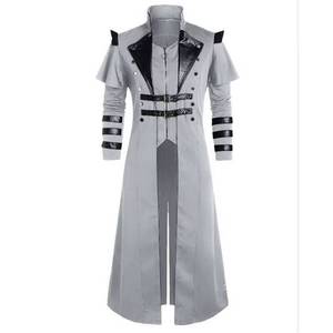 Costumes de cosplay d'anime médiévaux HP, vêtements pour hommes, veste longue noire vintage, gothique, steampunk, punk, trench-coat, vêtements de chevalier noble - Product Image 4