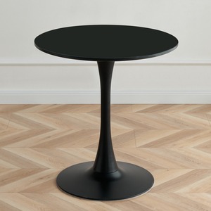 Modern Cafe <strong>Tables</strong> Black Small <strong>Tulip</strong> <strong>Table</strong> Round Dining <strong>Table</strong> for 2 People - Product Image 1