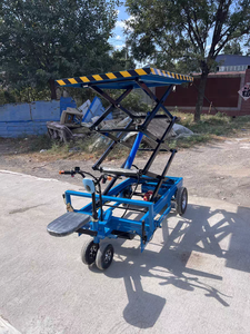 Solid Four-Wheel Hydraulic Hand Scissor Lifting Platform <b>Trolley</b> Manual Lifter for Shopping Use - Product Image 4