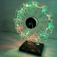 Support de Verres à Shot LED Rotatif en Forme de Grande Roue, Présentoir à Vin en Acrylique, Présentoir Lumineux pour Bouteilles de Boîte de Nuit, Personnalisable pour Fêtes