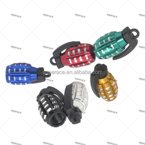 Tapas de Válvula de Neumático Superace, de Aleación de Aluminio, Estilo <span class=keywords><strong>Granada</strong></span>, Repuesto/Reparación para Auto, Bicicleta, Motocicleta - Product Image 1