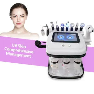 2024 New 9 In 1 Dermabrasion Machine Skin Eye Management Aqua Peeling Skin Rejuvenation Oxygenated Facial Care Beauty Machine