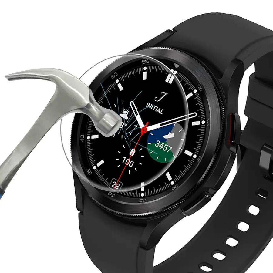 Kaca Tempered untuk Samsung Galaxy Watch 4 44Mm 40Mm Watch4 Classic 46Mm 42Mm Aksesoris HD Pelindung Layar Film Jernih