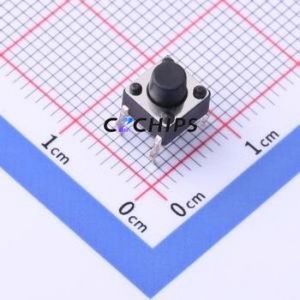 YTS-D001-260 Tactile Switch Through hole Component (THT)-4P,6x6mm Switch Single Pole Single Throw Round Button 2.6N Through Hole - Product Image 1