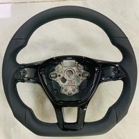 Volant sport en cuir et fibre de carbone pour Volkswagen Golf MK4 MK5 MK6 B6 3C GTI Polo Passat Plug and Play