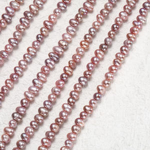 Perlas de Agua Dulce Naturales al por Mayor de 4-4.5mm, Forma de Huevo, Collar Perforado, Accesorios de Joyería Semi-Acabados para DIY, Perlas Sueltas - Product Image 3