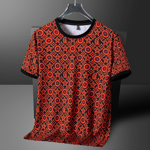 T-shirt 2024 da uomo alla moda europeo Station Print a maniche corte stile <span class=keywords><strong>K</strong></span> Slim Fit Versatile per giovani di mezza età e comodi su ghiaccio - Product Image 2