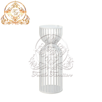 Décoration de fête de naissance moderne, piédestal cylindrique, socle en PVC blanc, présentoir à gâteaux, usage commercial, sans avis