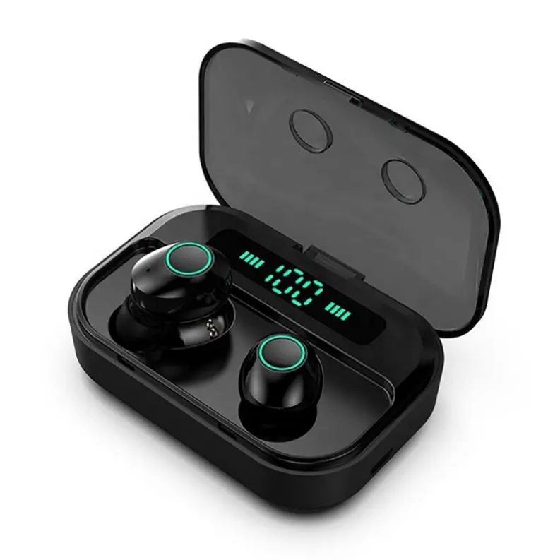 Tg02 TWS 5.0 BT không dây thông tin liên lạc tai nghe Tai nghe LED hiển thị thể thao stereo không dây Earbuds tai nghe