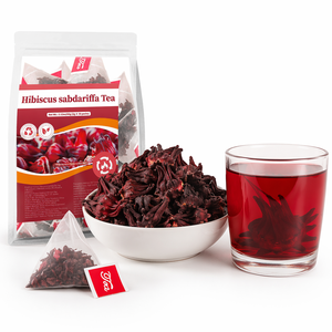 Sachets de thé Hibiscus pour la santé cardiaque et la tension artérielle, à base de Roselle naturelle, sans caféine, antioxydant, pyramide, végétalien, détox, en vrac, OEM - Product Image 1