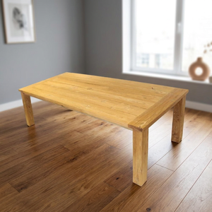 Mesa de Comedor Rectangular Moderna, Ecológica, Resistente, de Madera de Teca Sólida, Impermeable, con Orificio para Sombrilla, para Exteriores, Restaurantes, Resorts, Patios, para 10 Personas - Product Image 4
