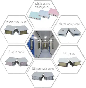 Модульный материал панели для чистых помещений GMP ISO стандартное индивидуальное решение для строительства чистых помещений с системой HVAC