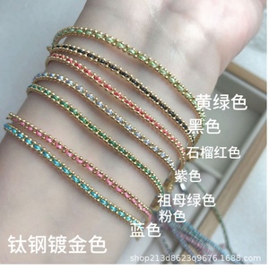 New Titanium Steel Ball Series Do Not Drop Color Rope Single Wear Stack Wear Stainless Steel <b>Bracelet</b> - Product Image 5