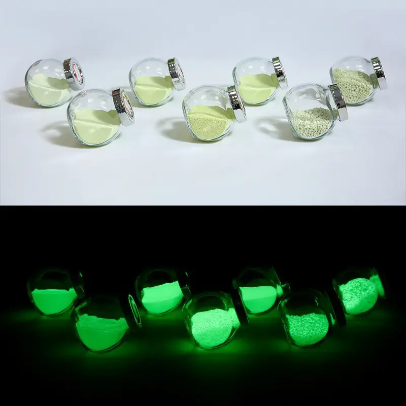 ジャンティングストロンチウム-アルミン酸塩暗闇で光るフォトルミネッセンス顔料透明粉末UV光の下で緑色に光る