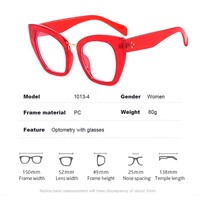Monture Optique Tendance pour Femmes à Tous Types de Visages, Lunettes Anti-Lumière Bleue Myopie, Montures de Lunettes de Créateur Oversize Œil de Chat, Vente en Gros
