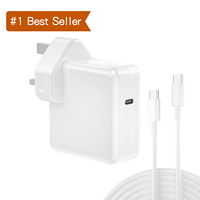 Chargeur d'Ordinateur Portable Adaptateur Secteur 30W/45W/61W/65W/87W/96W/140W avec Port USB-C pour Apple MacBook Pro/Air