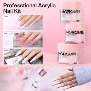 Kit de Uñas Acrílicas <span class=keywords><strong>Morovan</strong></span> con Taladro, Polvo Acrílico con Purpurina, Monómero Líquido, Set para Principiantes, Hecho en China - Product Image 3