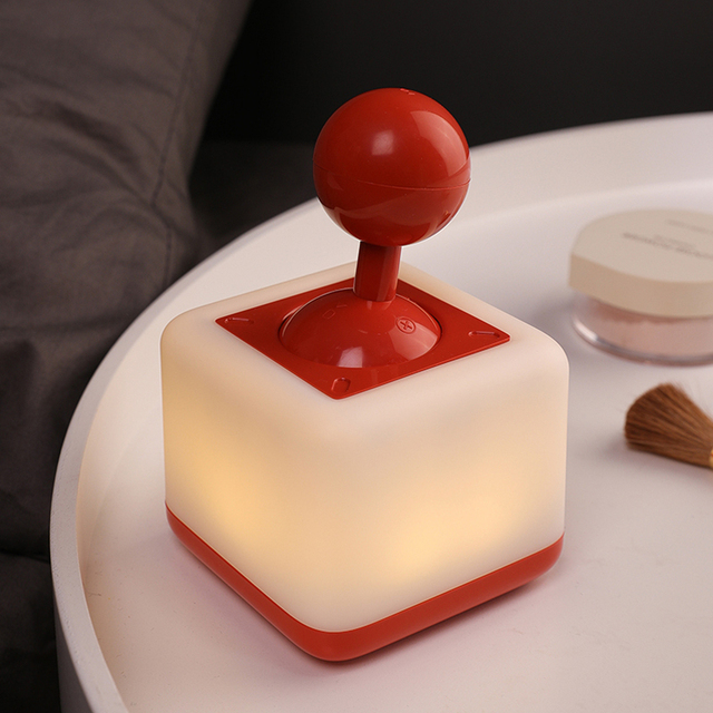 Modern and Simple USB Charging Joystick Portable LED Kids Night Light Warm White ABS for Home Use