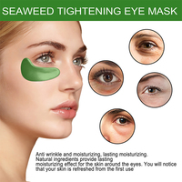 Masque sous les yeux de marque privée Algues Anti-rides Réduire les cernes Patchs au collagène pour les yeux Coussinet sous les yeux en hydrogel