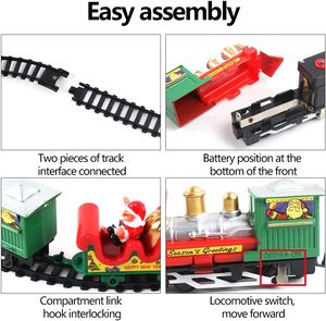 Juego de Tren Navideño de Plástico QY en Oferta, 89x89cm, Pista Flexible a Pilas, Música y Luces - Juguete Educativo para Niños - Product Image 4