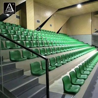 Sièges fixes pour stades intérieurs, tribunes en plastique HDPE pour arènes sportives, basketball et football