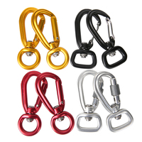 4KN 7075 alliage petite vis verrouillage métal Mini mousqueton Clip mousqueton pour laisse de chien