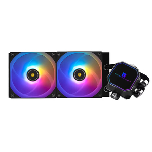 เทอร์มาลไรท์แบบแข็งปริซึม240สีดำ ARGB AIO CPU คูลเลอร์พร้อมพัดลม PWM ขนาด120มม. คู่สำหรับ AM5แอมป์ AM4คอมพิวเตอร์เกม LGA1700 Intel - Product Image 1