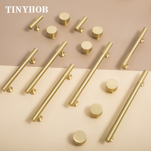 Puxador de Latão para Gavetas e Armários, Puxador e Botão de Latão Puro C-3720, Novo Estilo Nórdico Simples, Luxo Leve e Moderno - Product Image 5