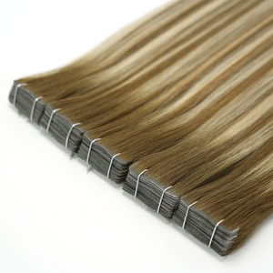 Extensions de <span class=keywords><strong>cheveux</strong></span> invisibles à double trame européenne, en <span class=keywords><strong>cheveux</strong></span> humains Remy russes, avec bande adhésive sans couture pour salons haut de gamme - Product Image 1