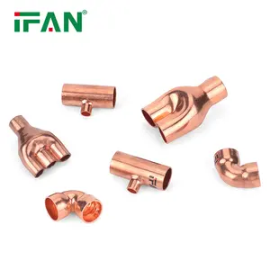 IFAN Commercial Price Copper Pipes Fittings Plumbing Copper Welding Fitting Brass Connector