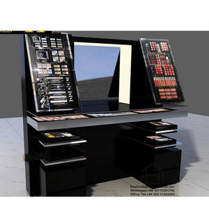 Centre commercial Popup en bois blanc rose belle jeune fille maquillage cosmétiques <span class=keywords><strong>kiosque</strong></span> affichage cosmétique - Product Image 5