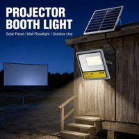 Projecteur solaire LED avec panneau solaire séparé, installation facile, étanche IP67, pour villa, montage mural, jardin extérieur