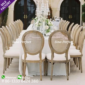 Chaise ronde Louis blanche moderne, bon marché, empilable, fonctionnelle, pour mariage, banquet, salle de réception, mobilier - Product Image 4