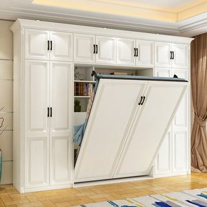 <span class=keywords><strong>Cama</strong></span> Plegable <span class=keywords><strong>Horizontal</strong></span> Oculta en la Pared, Ahorra Espacio, Individual, Queen, King, Camas Plegables Tipo Murphy con <span class=keywords><strong>Armario</strong></span> de Almacenamiento - Product Image 4