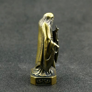 Statue de <span class=keywords><strong>Lao</strong></span> <span class=keywords><strong>Zi</strong></span> en cuivre pur CA 289 - Sculpture d'art moderne pour la décoration de la maison et cadeau - Product Image 3